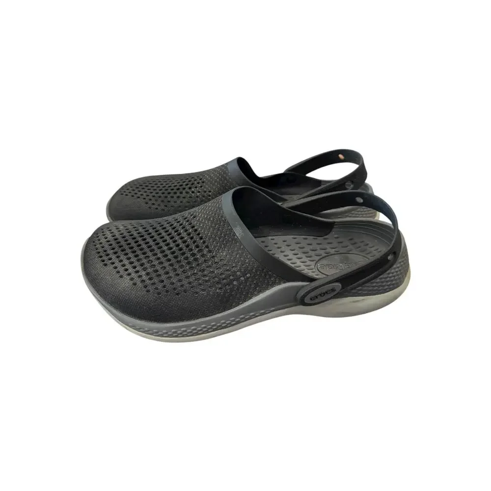 Crocs LiteRide Clog Black Slate Grey M10 W12 204592-0DD